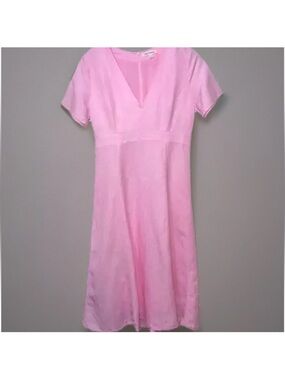 FIRST MONDAY Dress Size 4 Pink Linen NWOT